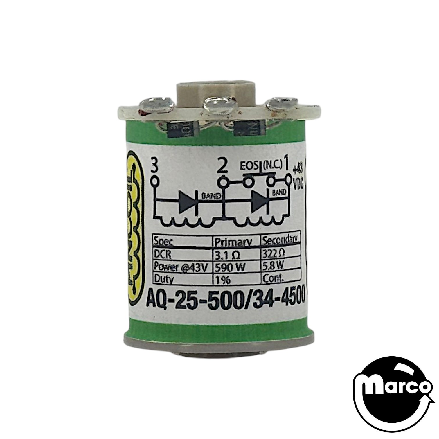 AQ-25-500_34-45 - Bally/Gottlieb Flipper Coil - Marco Specialties