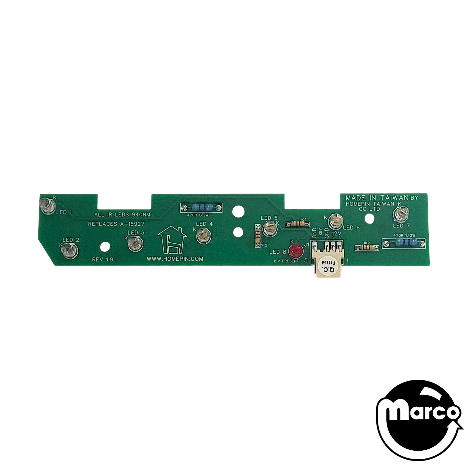 A-18244 - Trough 7 Opto WPC 2 Board Set A-17981 A-17982 - Marco