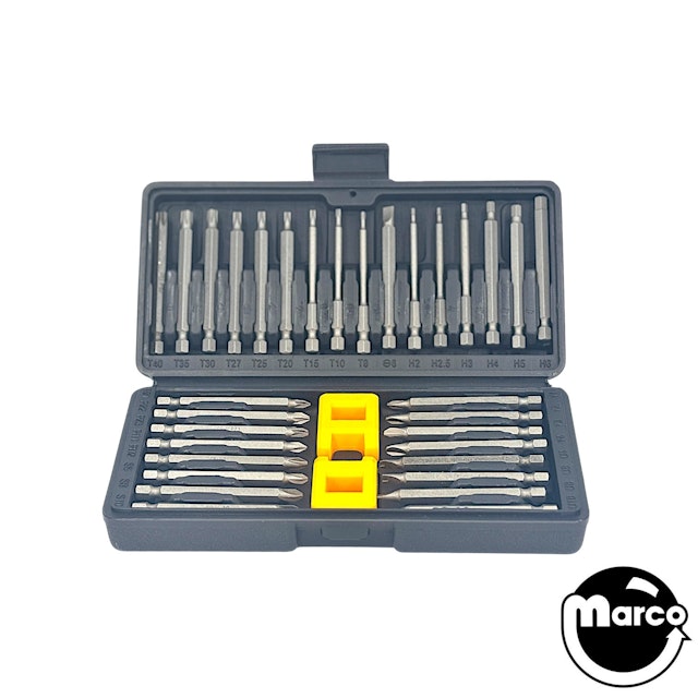 3” Chrome Vanadium Steel Tamper-Proof Bits and Magnetizer Set 34 PC