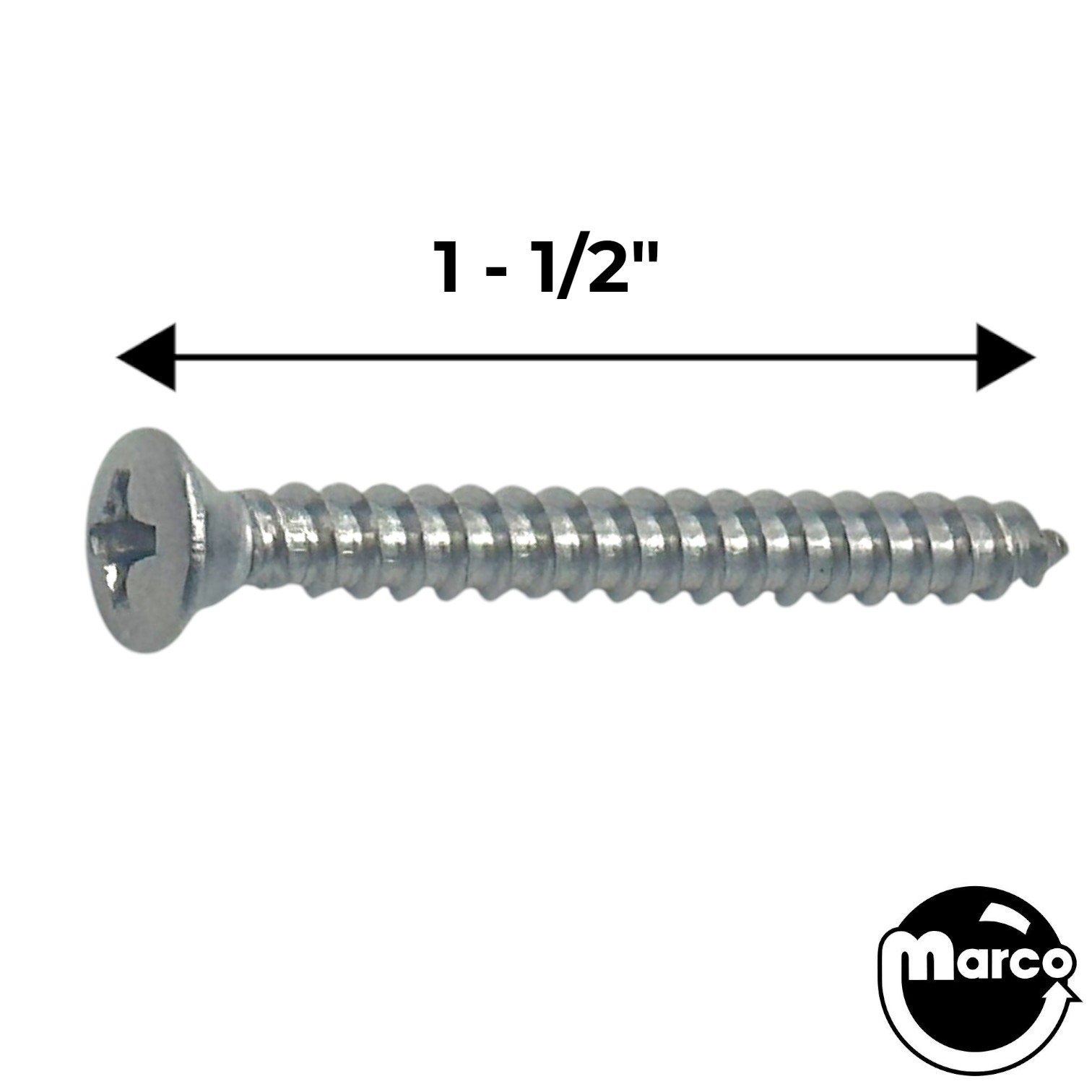 Sheet Metal Screw #8 x 1-1/2" Oval Head