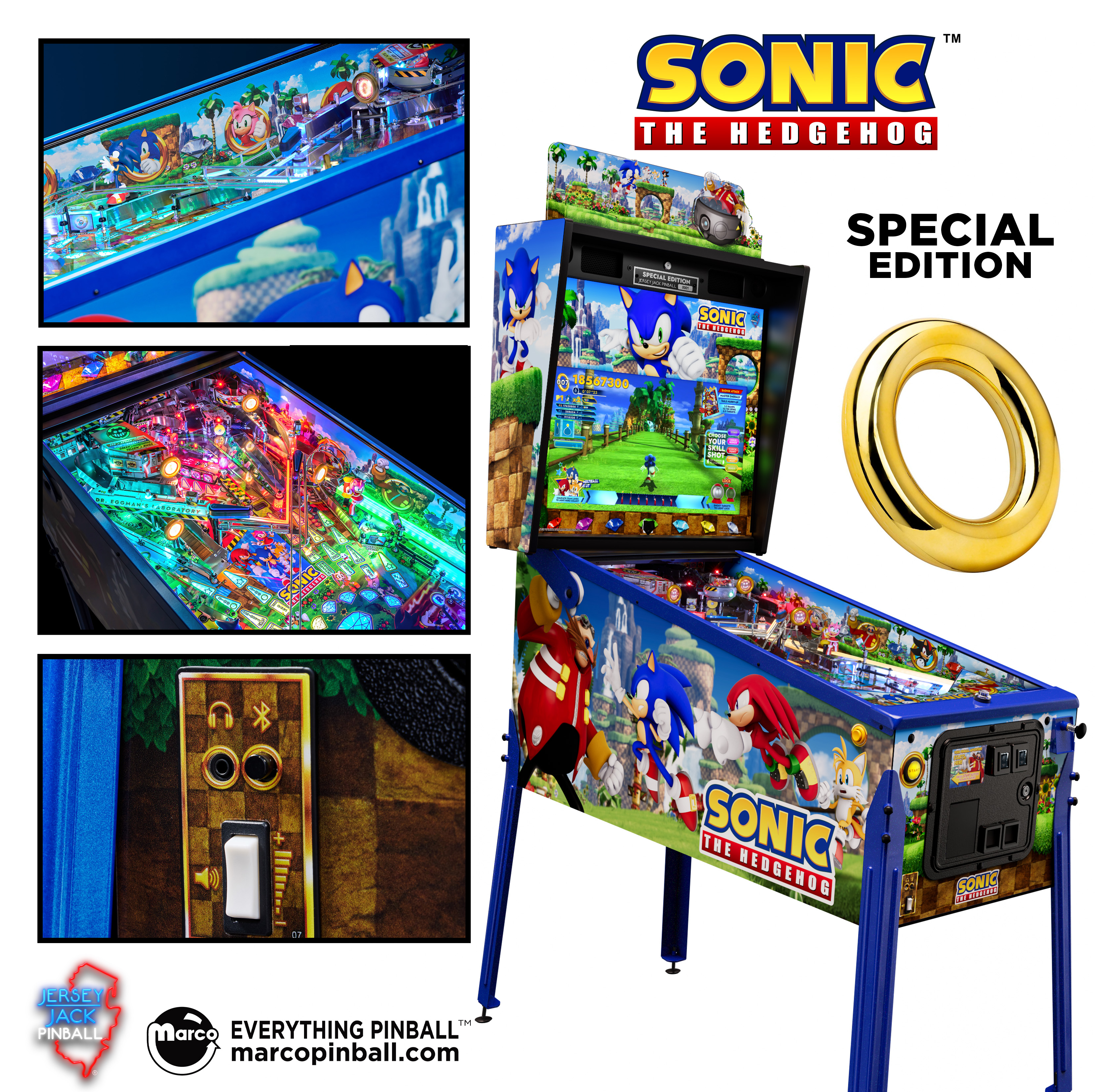 SONIC THE HEDGEHOG SPECIAL EDITION (Jersey Jack) ) Pinball Machine