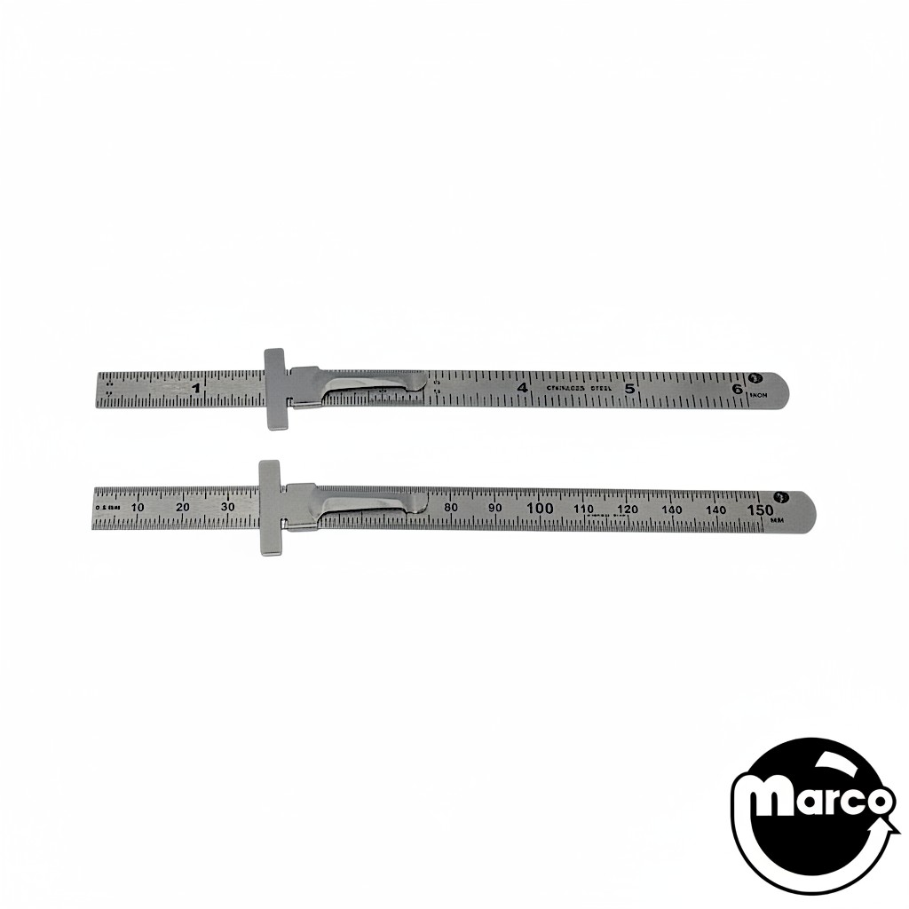Ruler - 6" stainless steel SAE & metric