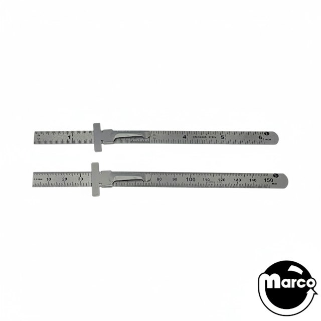 Ruler - 6" stainless steel SAE & metric