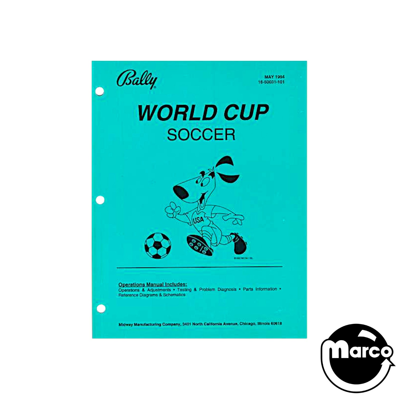 WORLD CUP SOCCER (Bally) Manual - Original