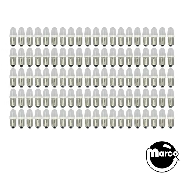 100 Pack of Magenta White Frosted ECONOMY LED 44/47 operator pack