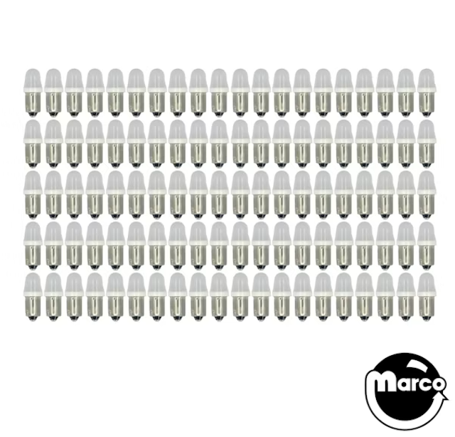 100 Pack of Magenta White Frosted ECONOMY LED 44/47 operator pack