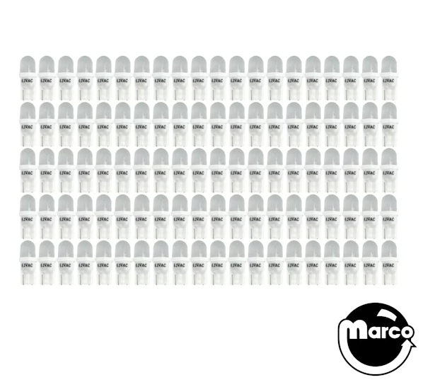 100 Pack of Magenta White Frosted ECONOMY LED 555 operator pack
