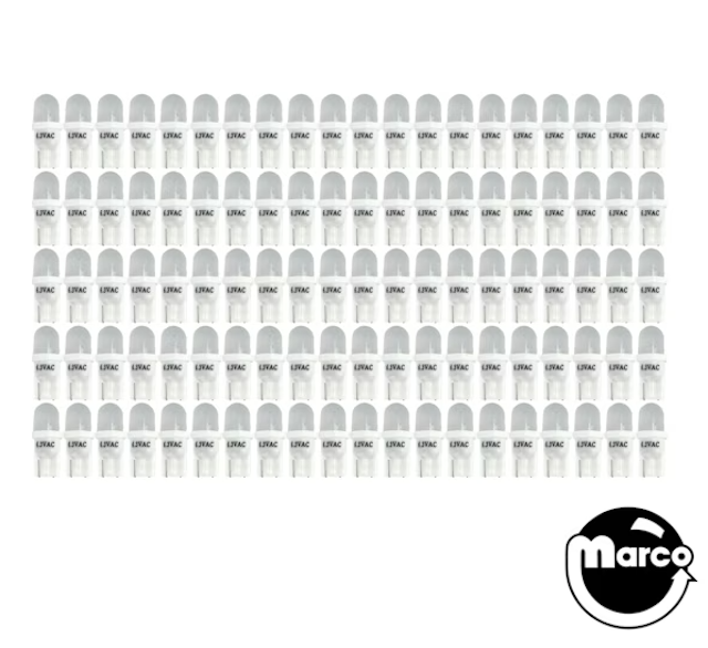100 Pack of Magenta White Frosted ECONOMY LED 555 operator pack