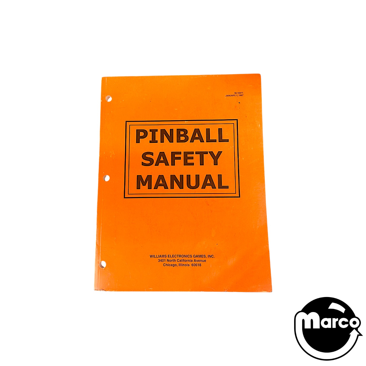 Pinball Safety Manual (Williams)