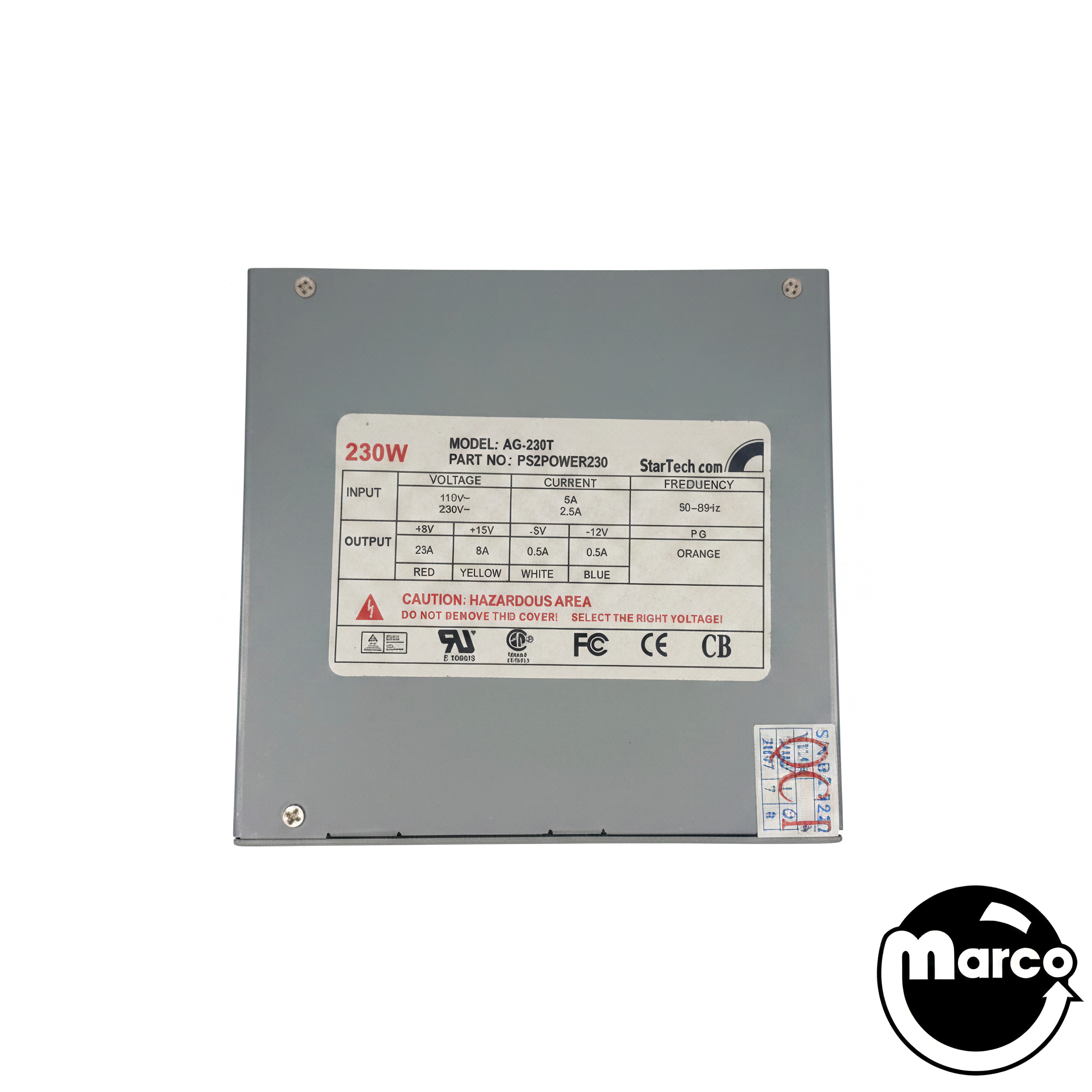 Pinball 2000 230 Watt Power Supply