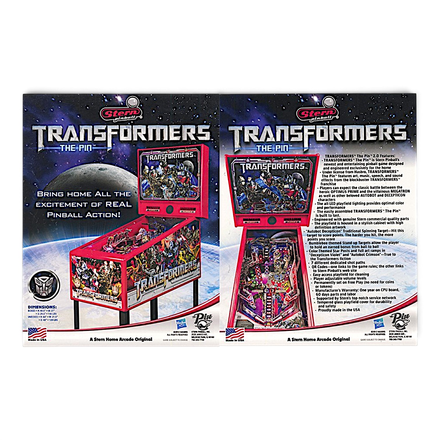 TRANSFORMERS The PIN™ (Stern) Home Model flyer