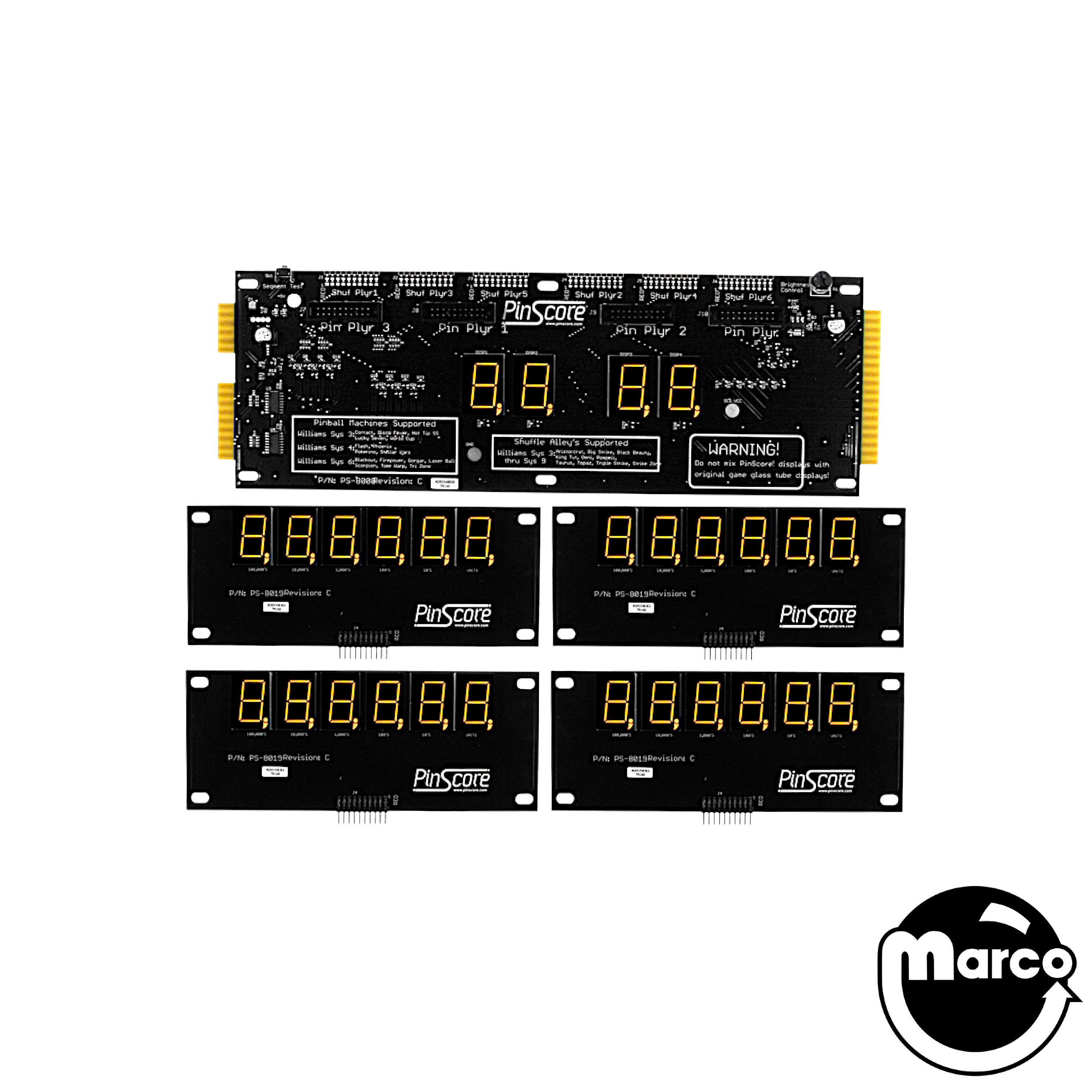 PINSCORE Display System Set Williams 3/4/6