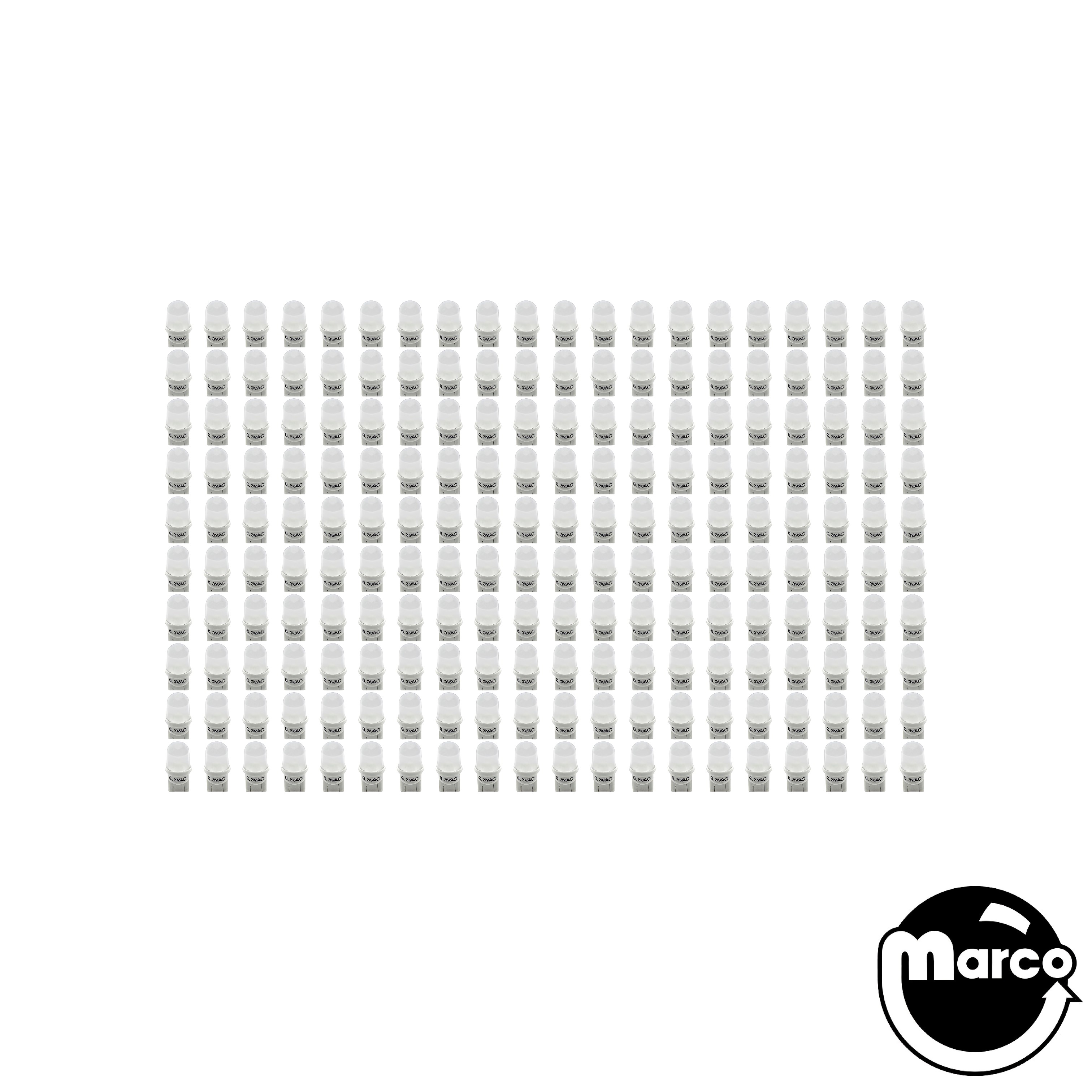 100 Pack of Warm White Frosted ECONOMY LED 555 operator pack