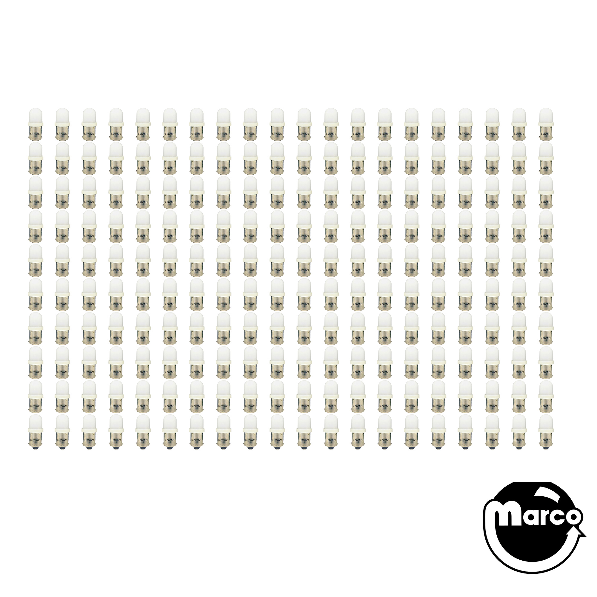 100 Pack of Warm White Frosted ECONOMY LED 44/47 Operator pack