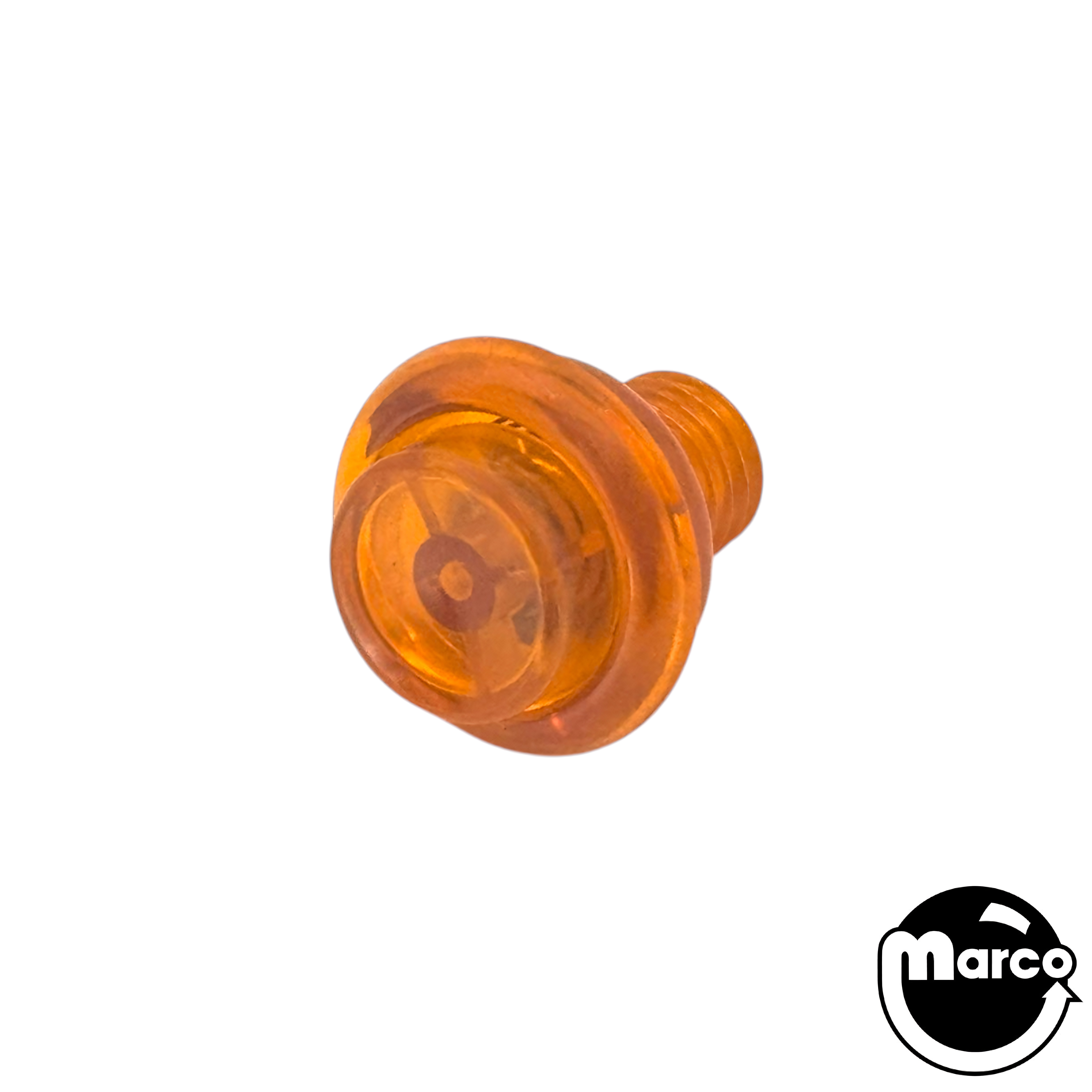 Pushbutton 1-1/8 Inch Orange Transparent