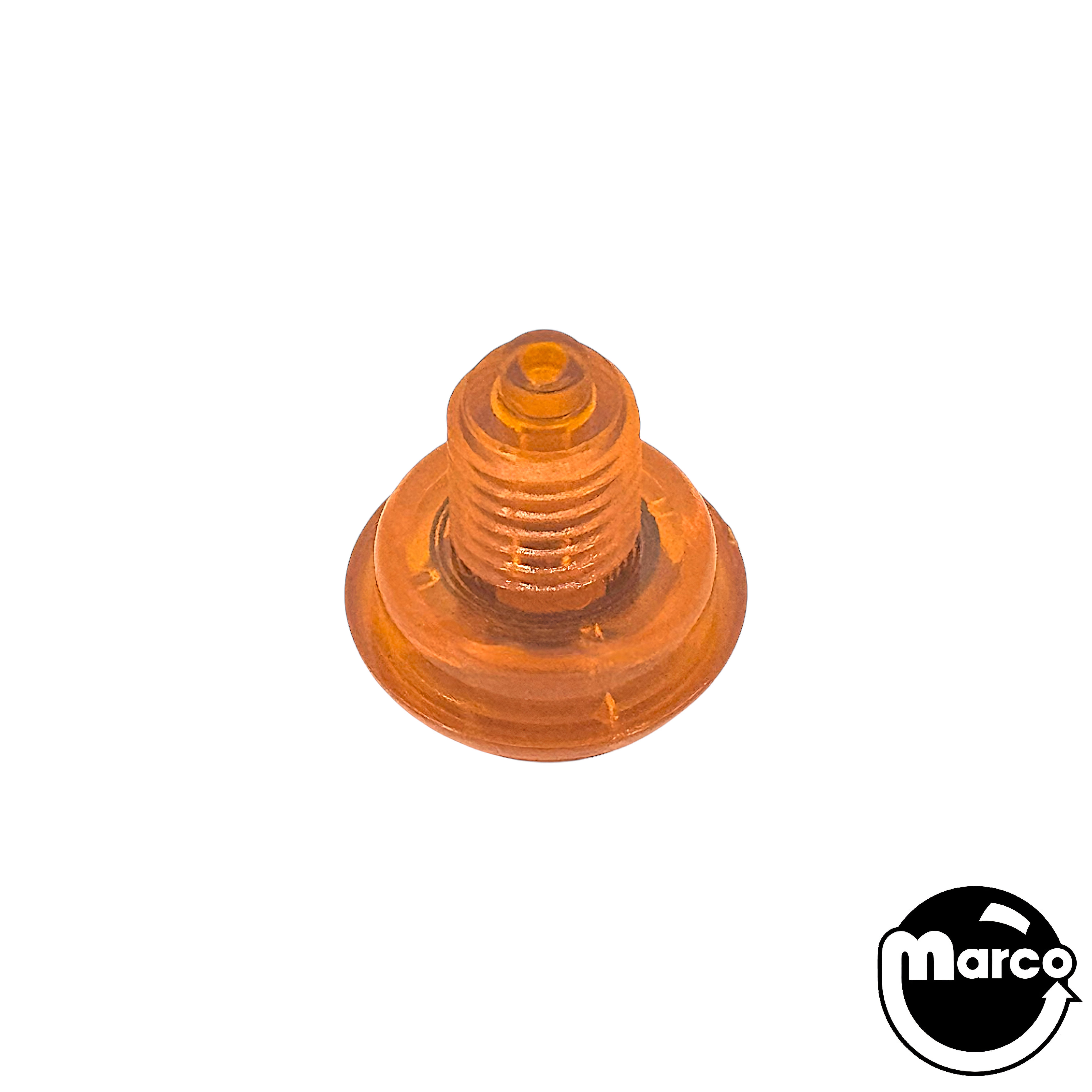 Pushbutton 1-1/8 Inch Orange Transparent