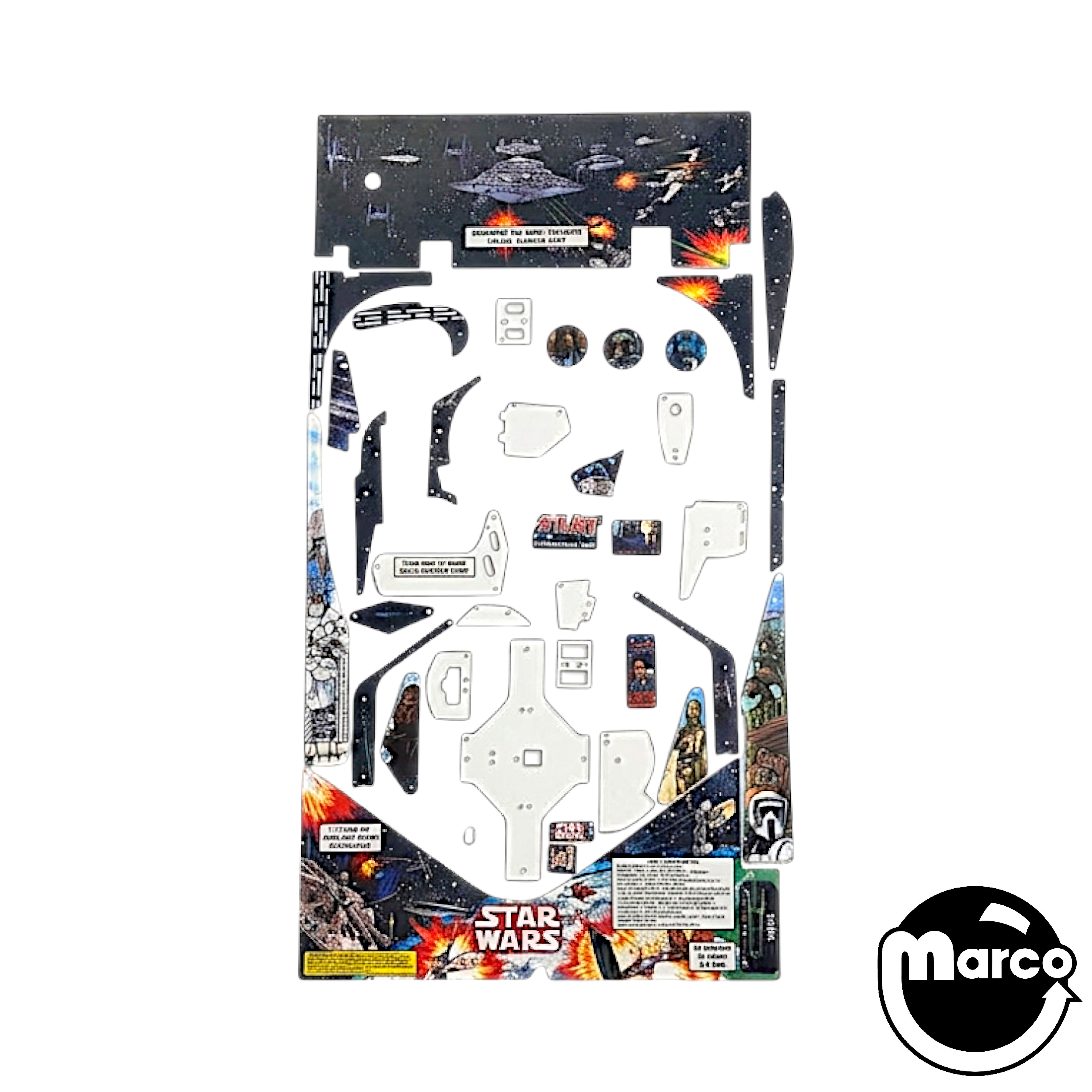 STAR WARS COMIC PIN™ (STERN) Playfield Plastic Set