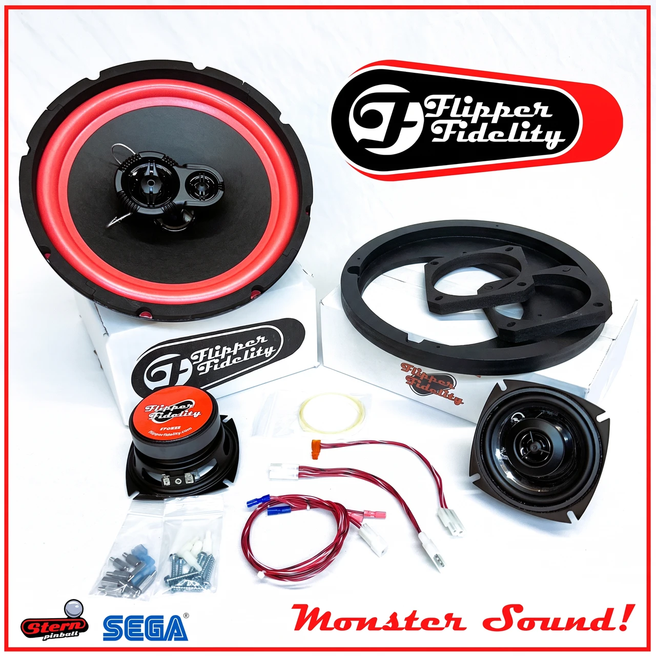 Flipper Fidelity - Whitestar/SAM Big Bass 10" Triax Speaker Kit
