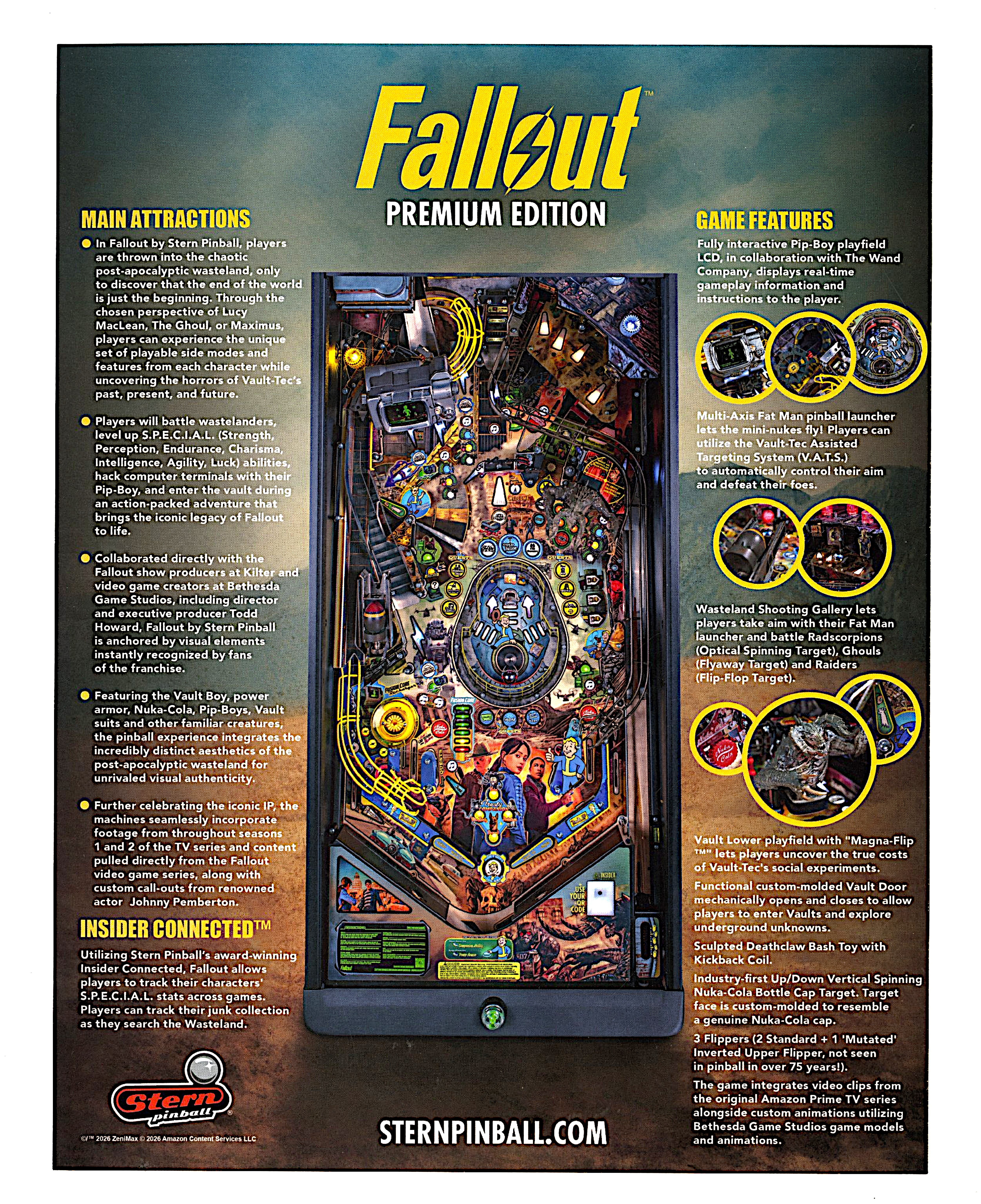 FALLOUT PREMIUM (Stern) Flyer