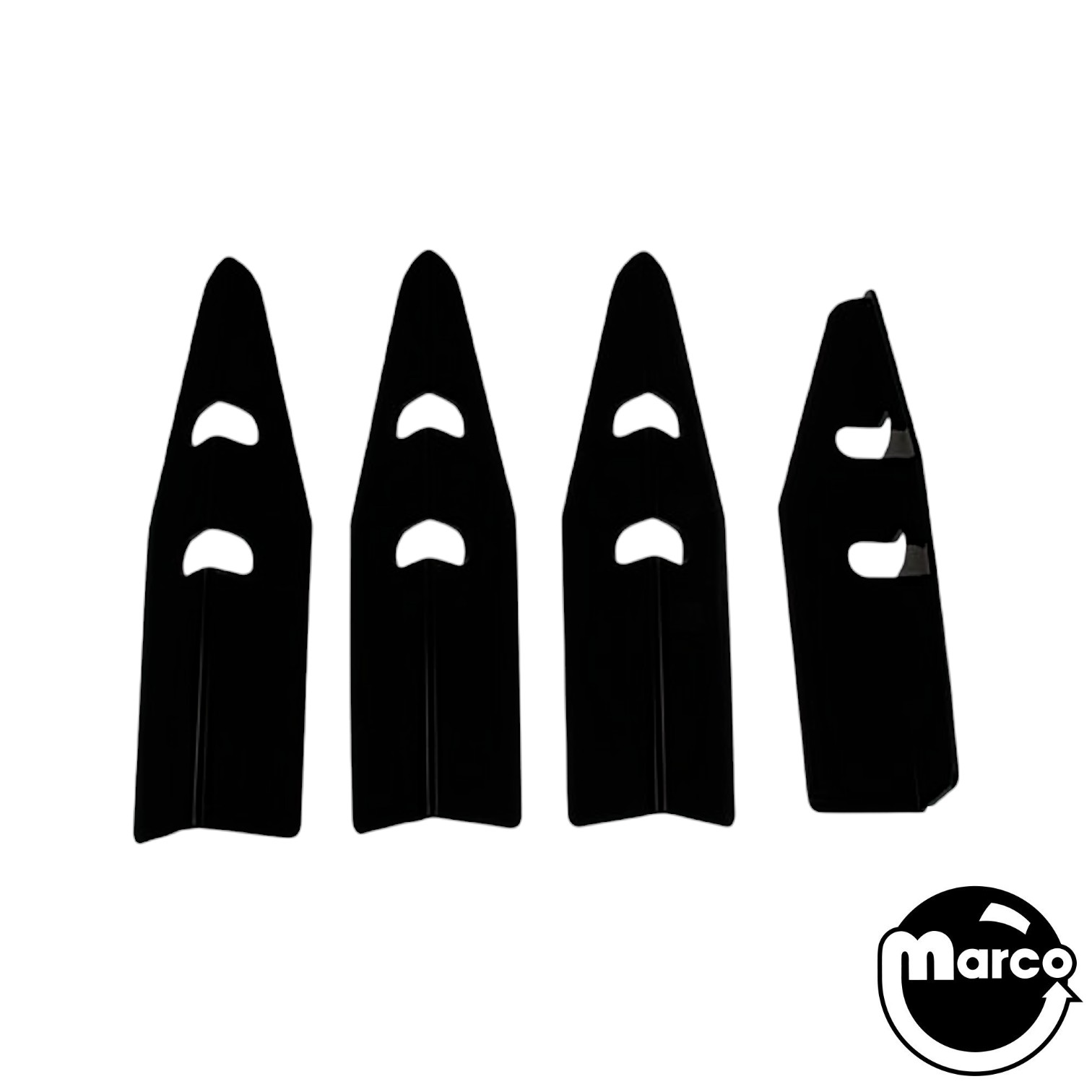 Cabinet Shields 4 piece set BLACK 545-6118-00