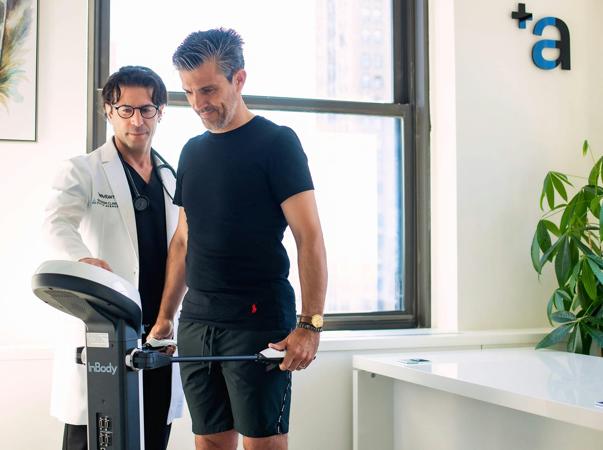 doctor and patient during treatment