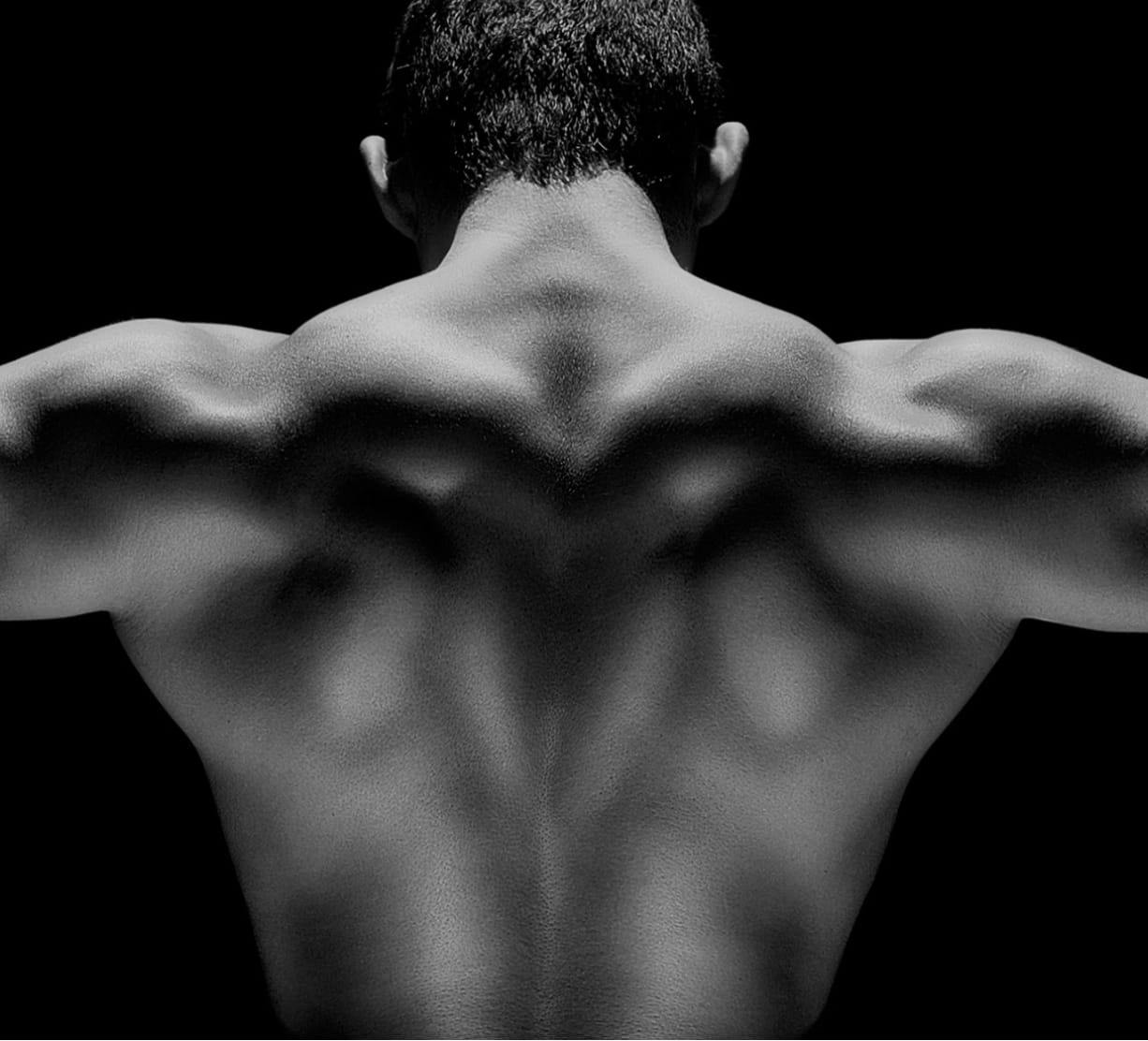 man's bare back