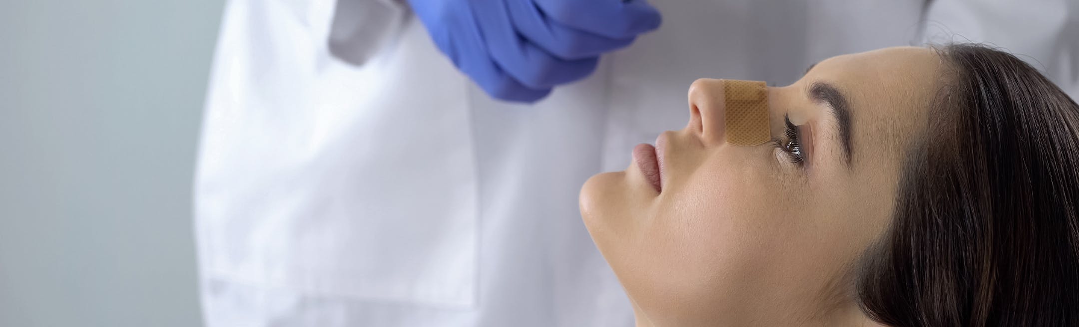 woman receiving nasal treatment