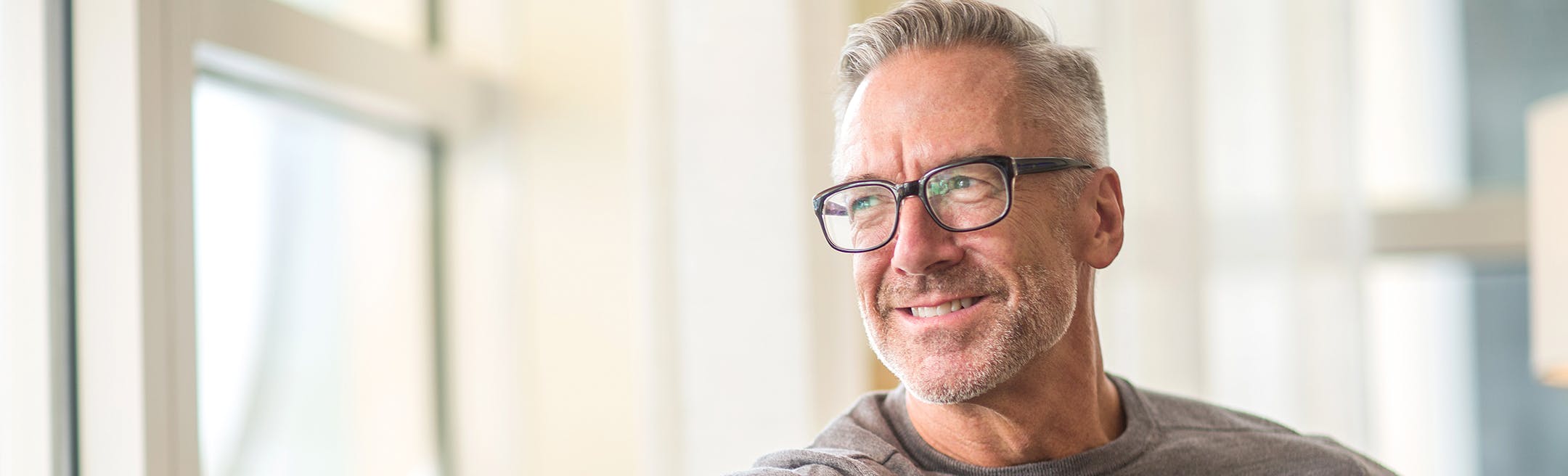 Man looking sideways