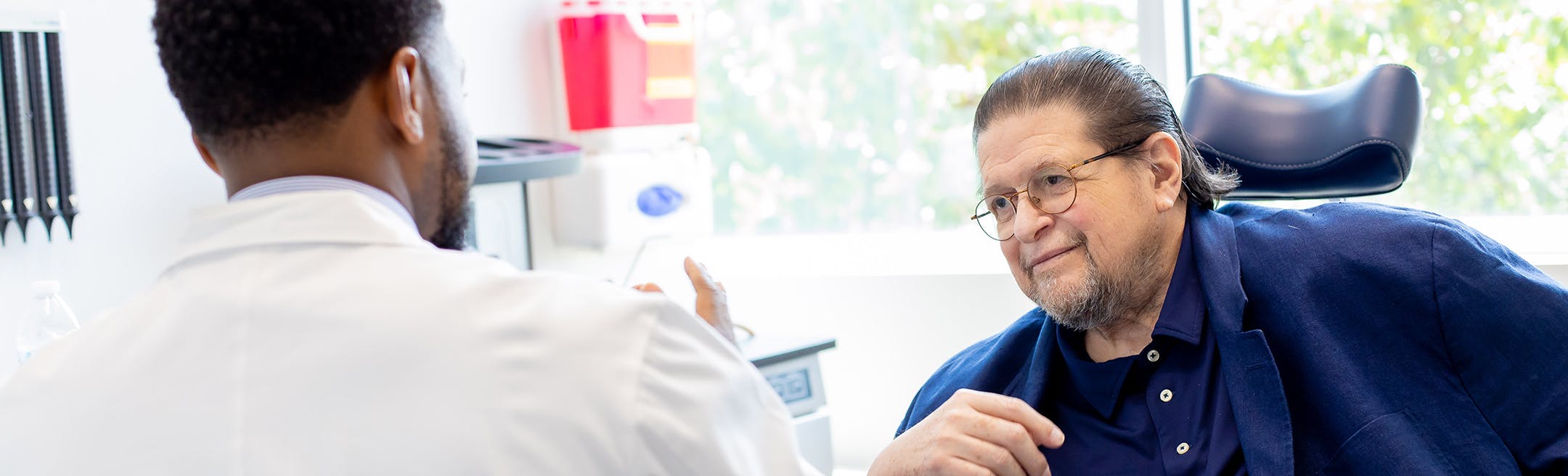 doctor and patient speaking