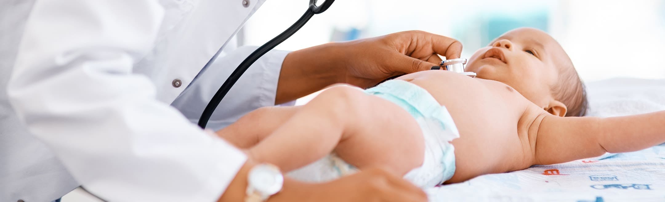 baby at a doctor's appointment