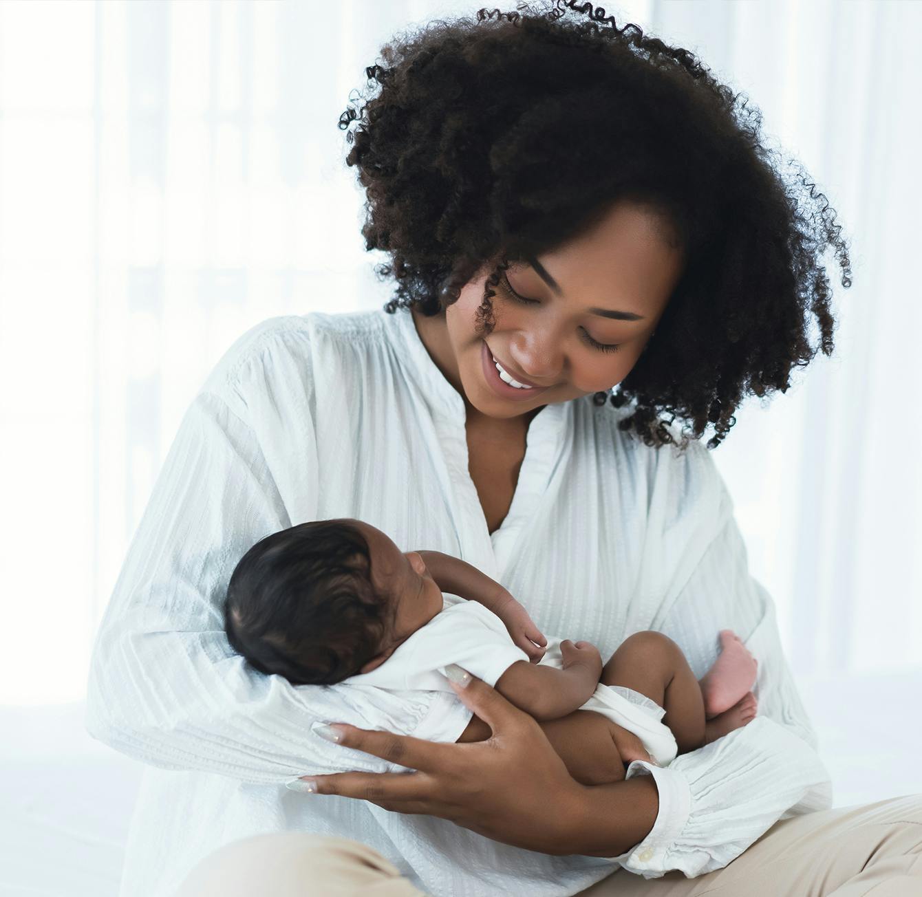 mother holding her baby