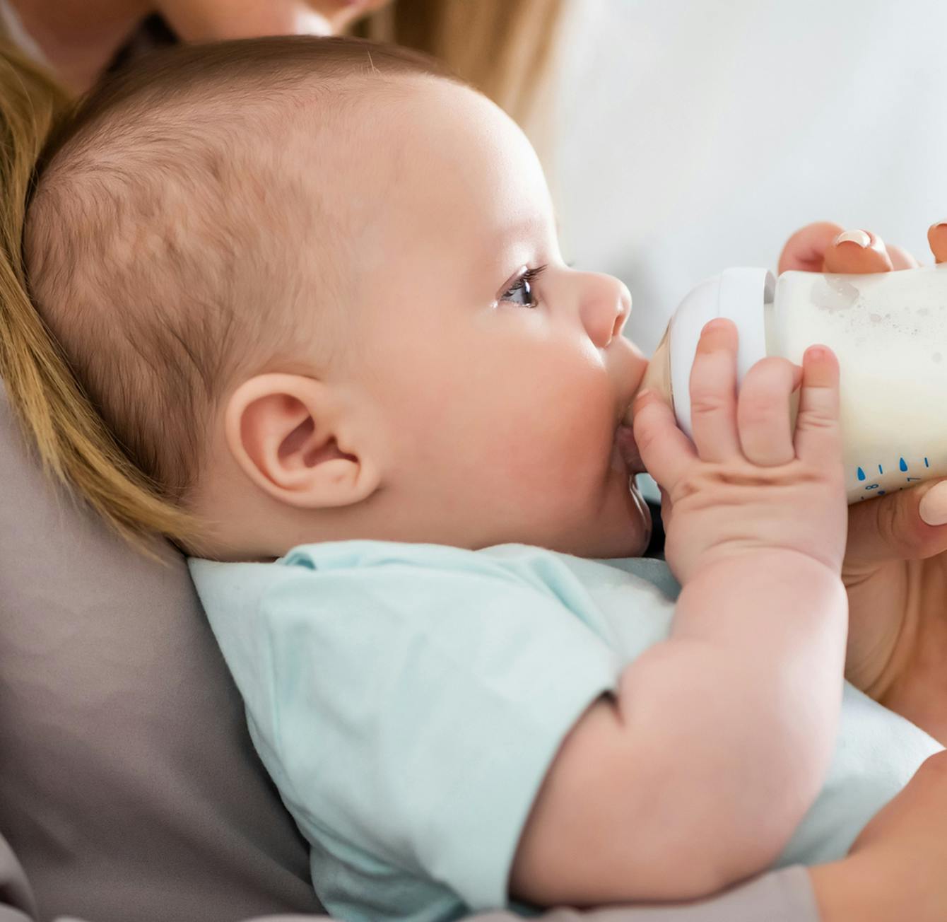 baby drinking a bottle