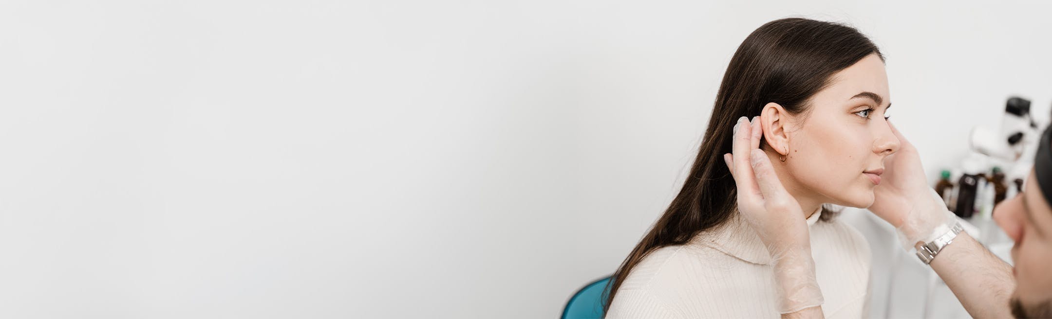 woman having a hearing test