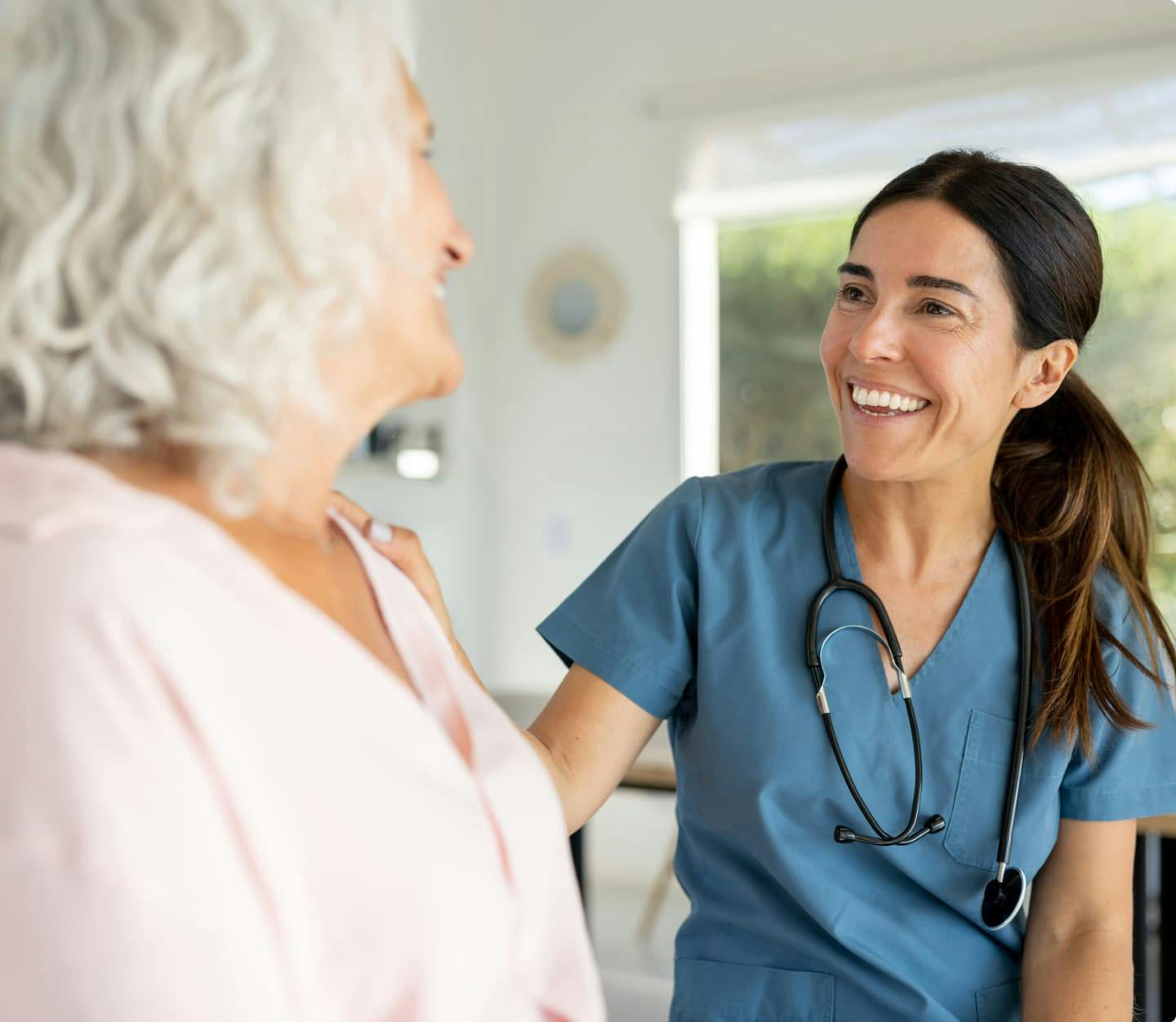 Medical provider consulting with a patient.