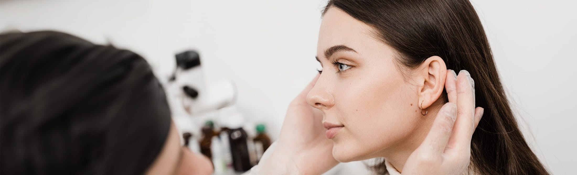 man with an ear deformity
