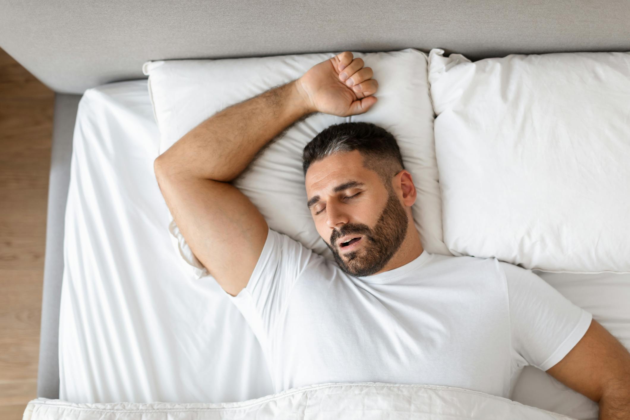 man snoring