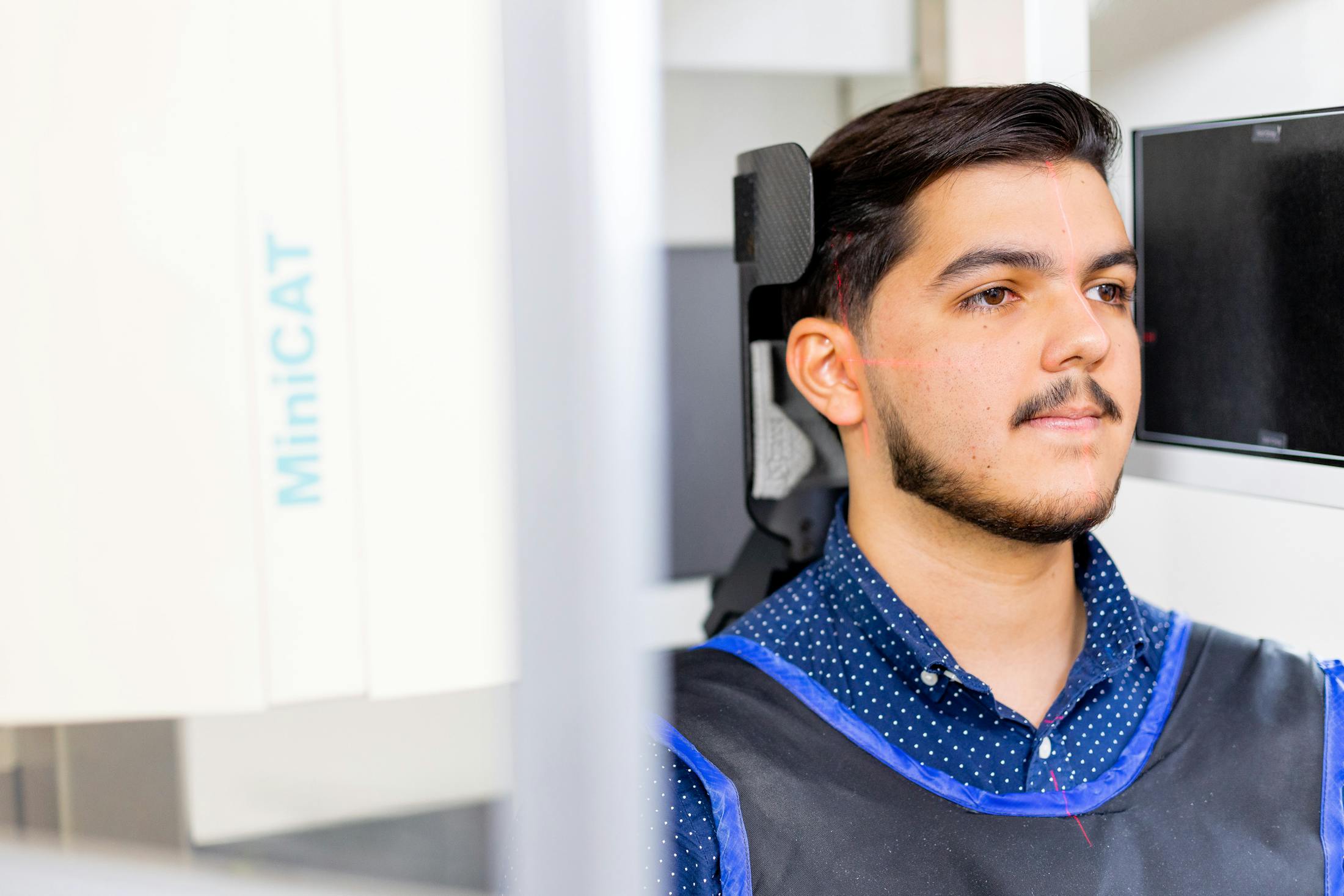 miniCAT machine with patient