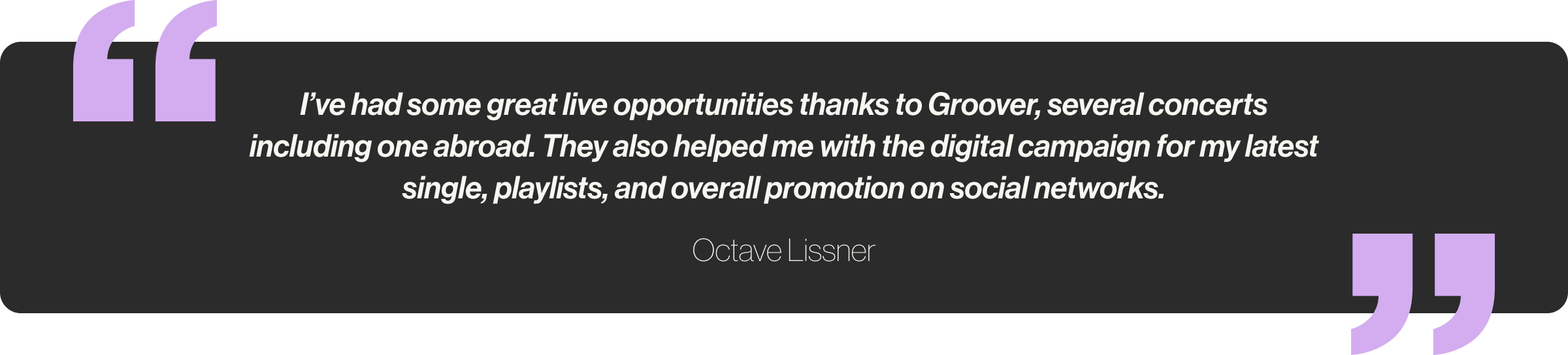 Octave Lissner quote on Groover