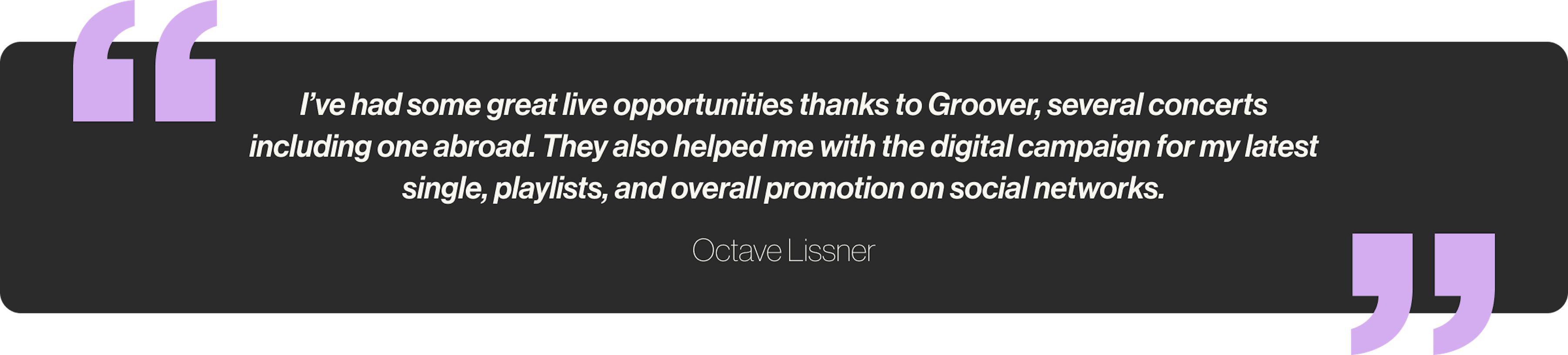 Octave Lissner quote on Groover