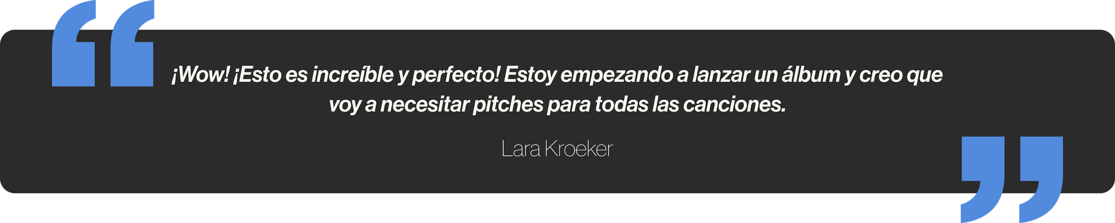 ¡Wow! ¡Esto es increíble y perfecto! Estoy empezando a lanzar un álbum y creo que voy a necesitar pitches para todas las canciones.