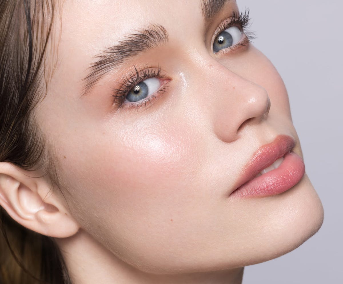 Woman smiling close up