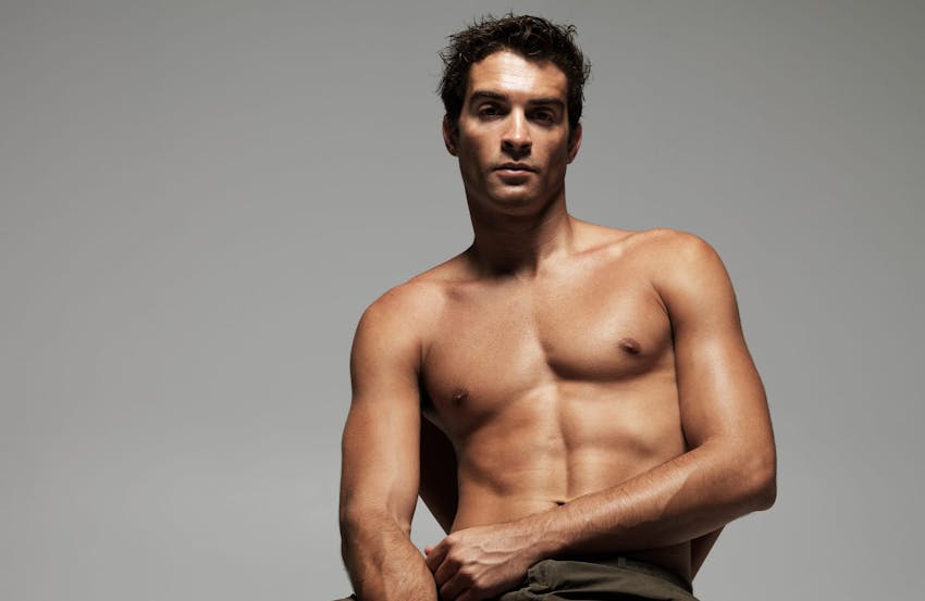 Muscular man with no shirt