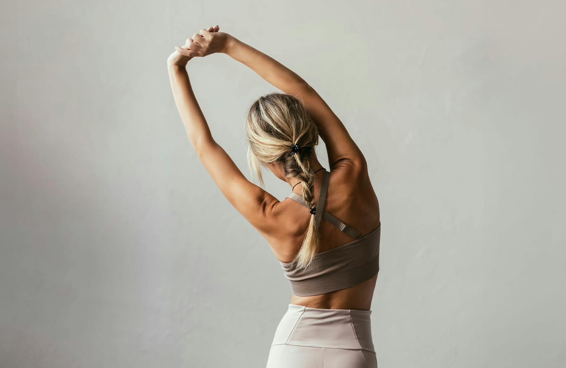 Woman stretching