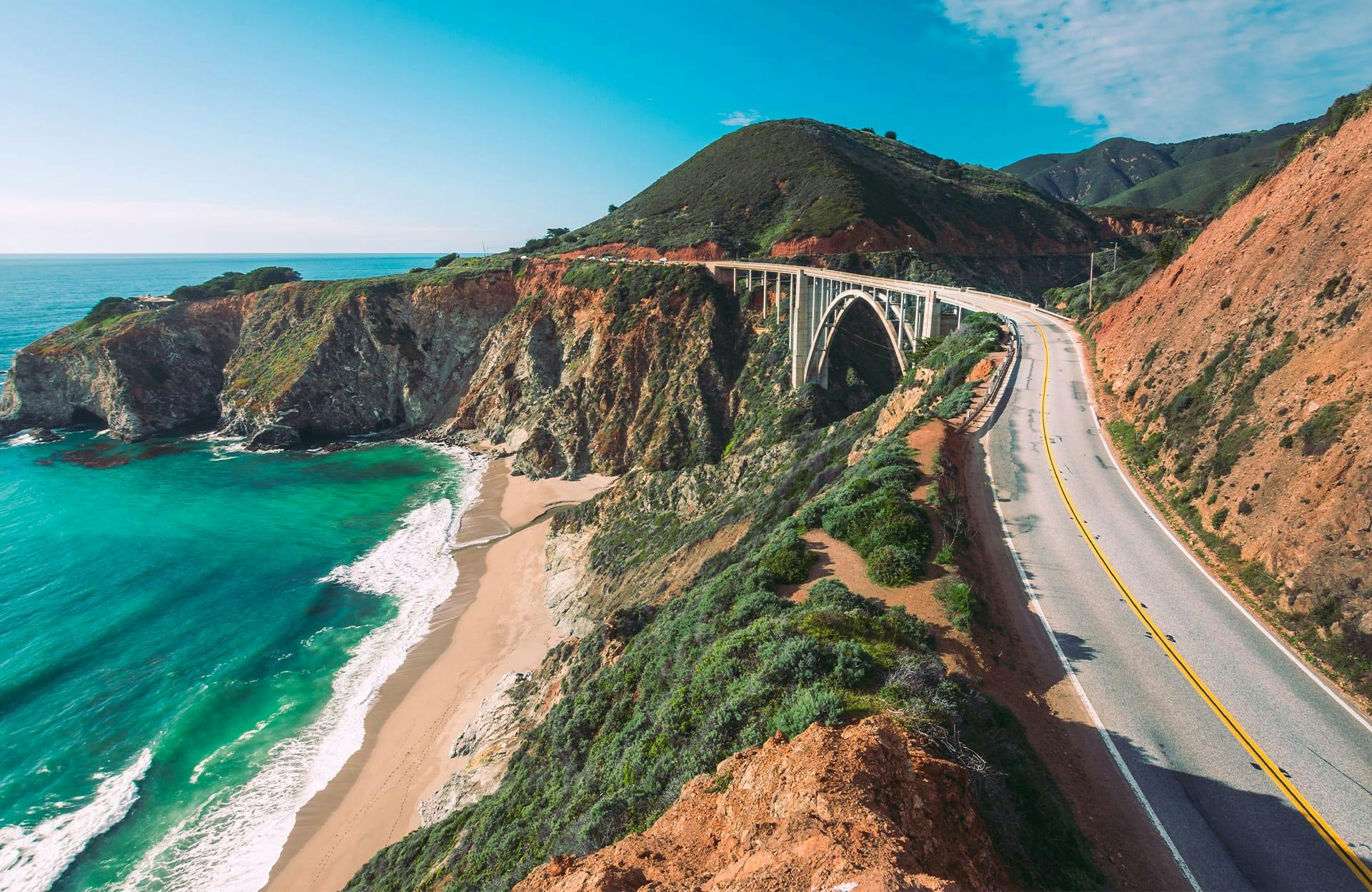 highway along ocean