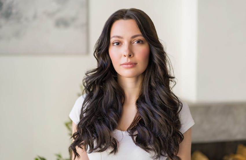 Woman with long dark hair