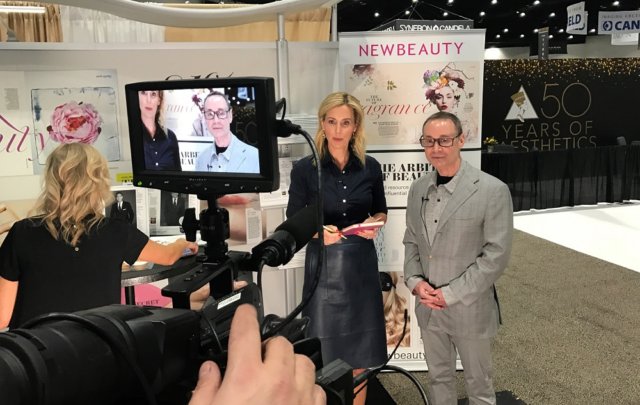 Dr. B being interviewed by NewBeauty Magazine.