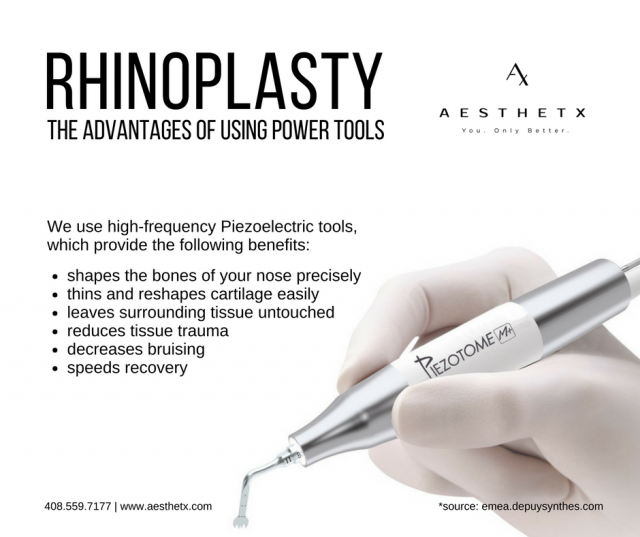 Rhinoplasty with power tools 