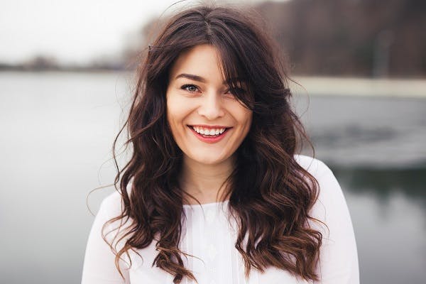 Woman smiling