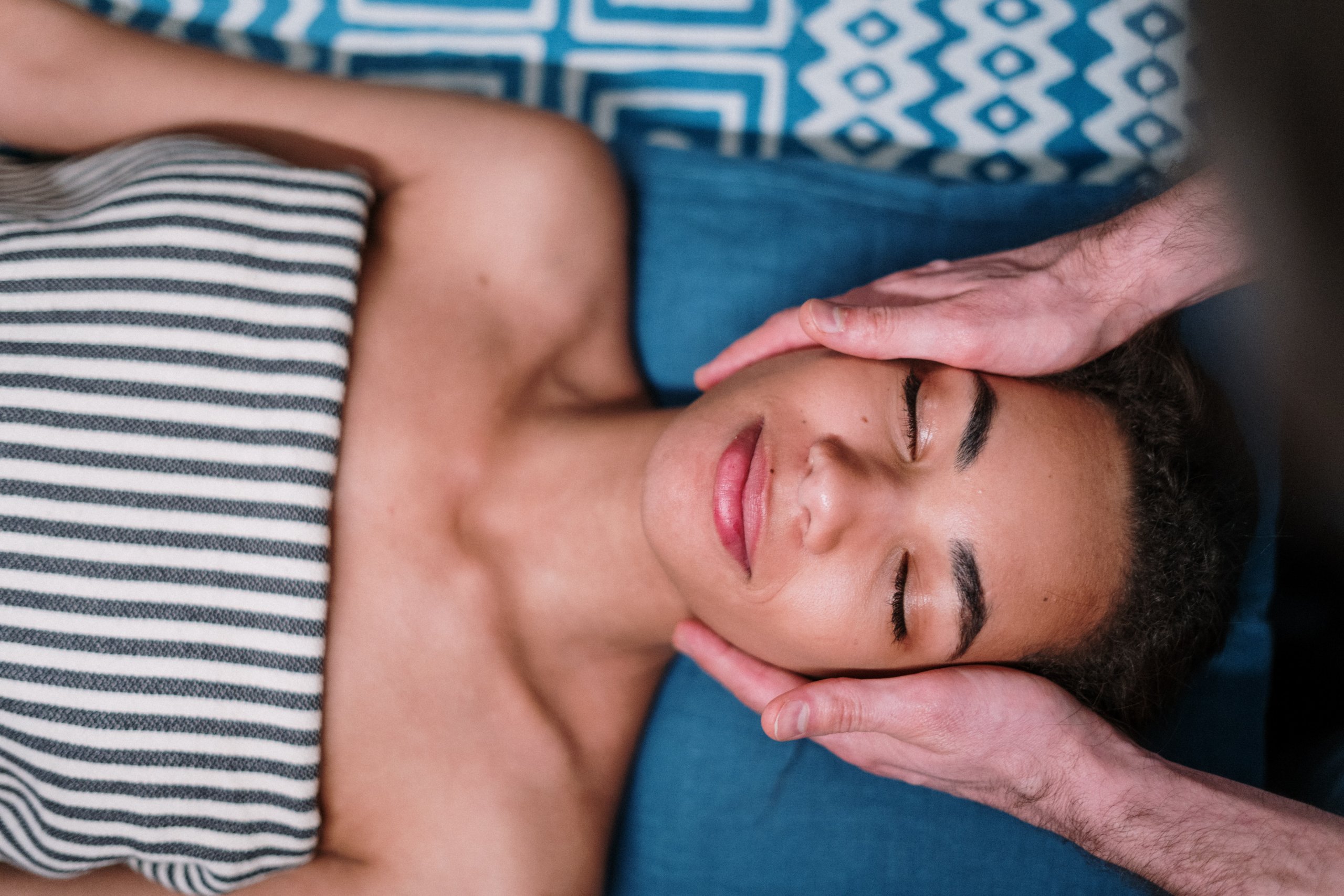 Woman getting a facial