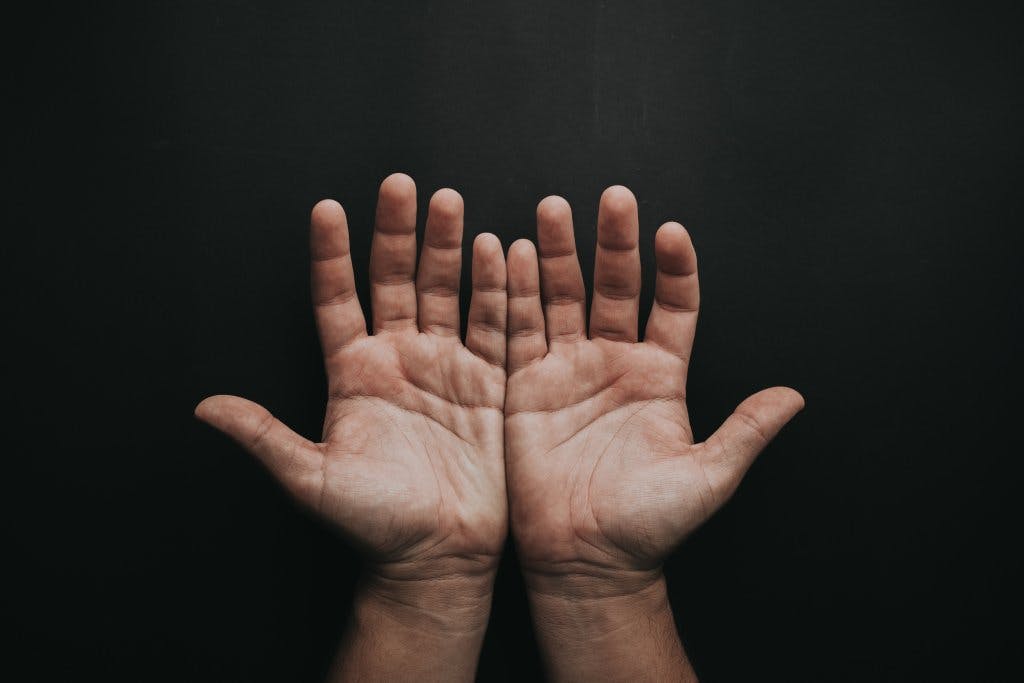 Person's hands